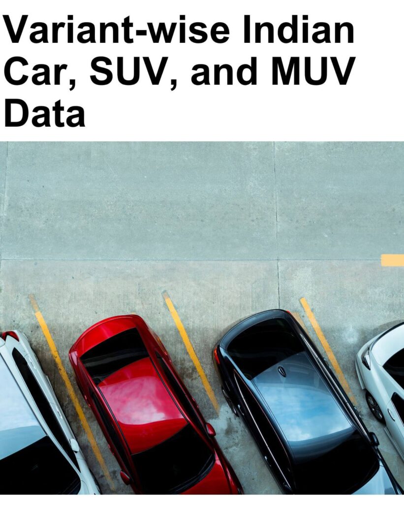 Variants wise Indian Car Data