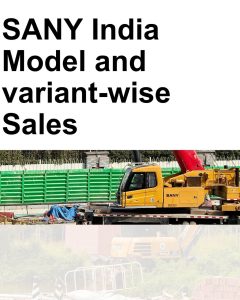 SANY India Model wise Sales