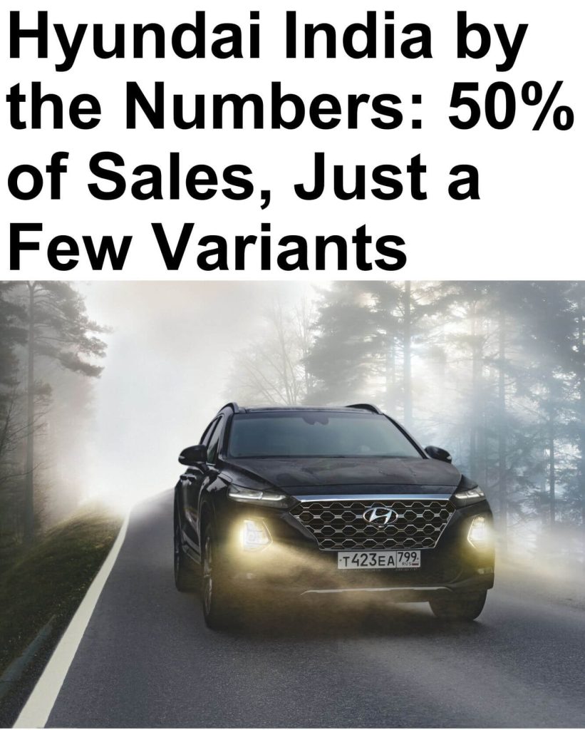 Hyundai India Variant Sales: Why Few Models Dominate